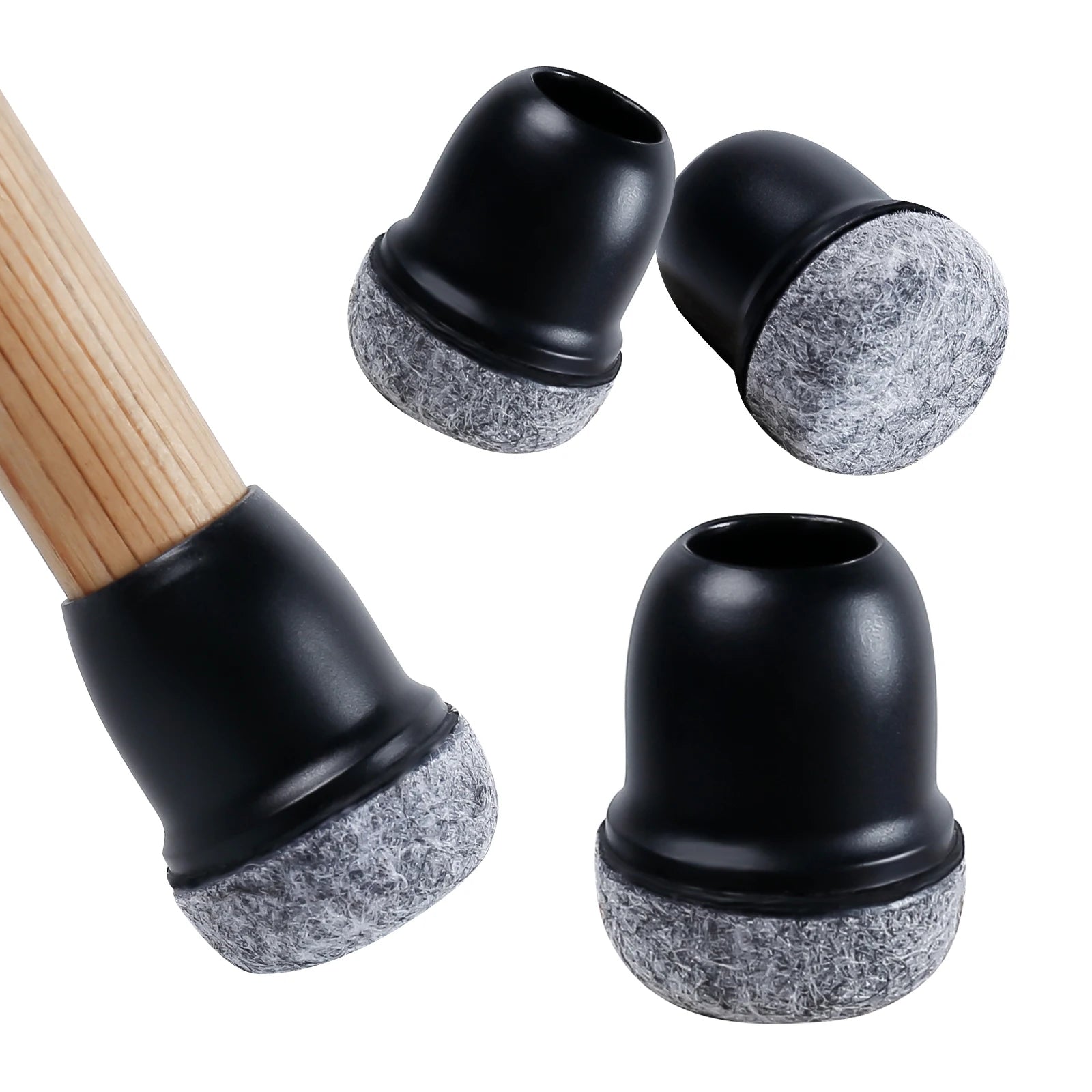 Premium Silicone Chair Leg Protectors Felt Wrapped Scratch Guard For Homes - Mobility Buy