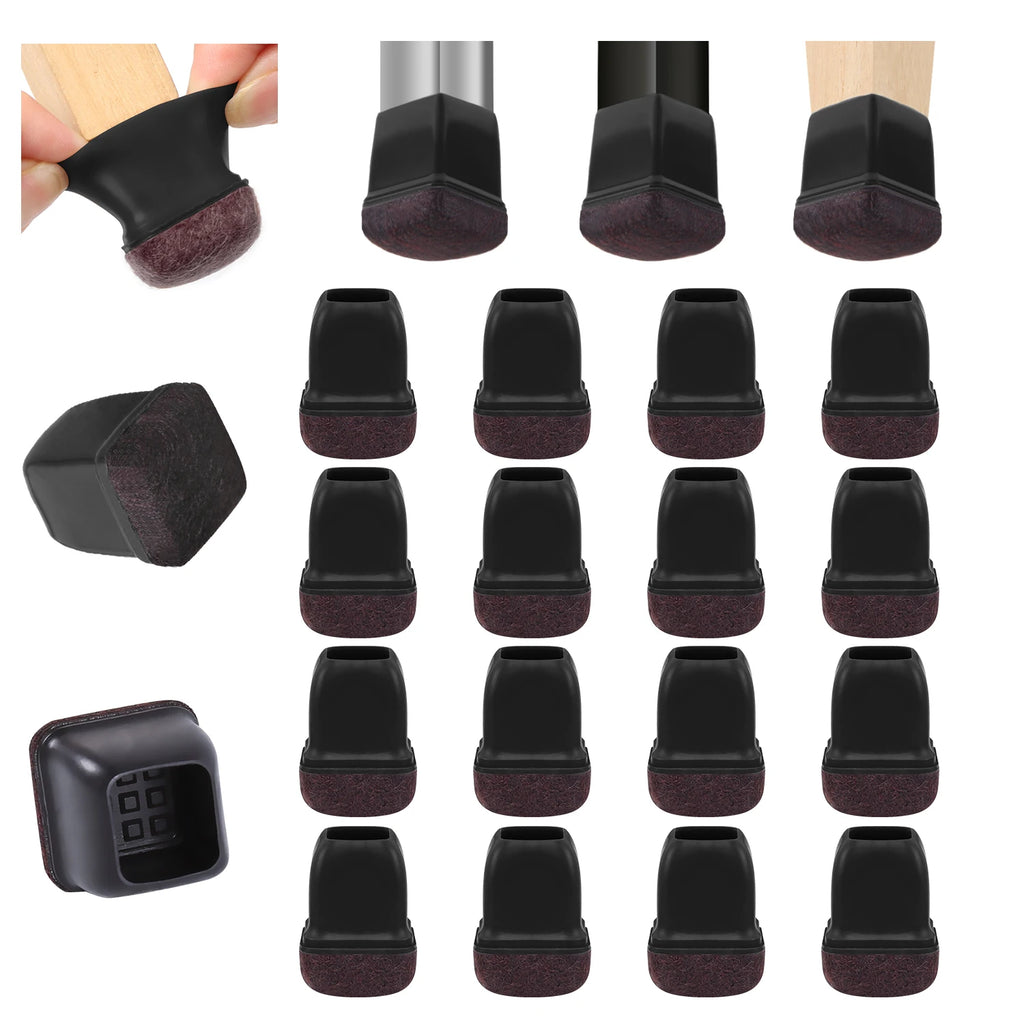 Premium Silicone Chair Leg Protectors Felt Wrapped Scratch Guard For Homes - Mobility Buy