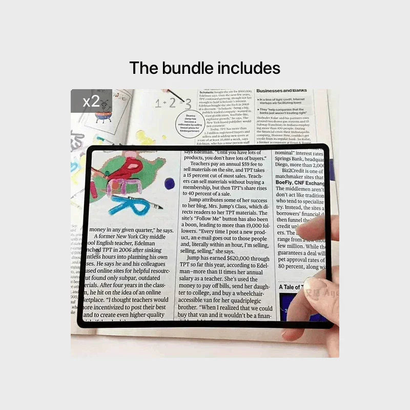 Premium Ultra Thin A4 Magnifying Glass For Daily Text Readers - Mobility Buy