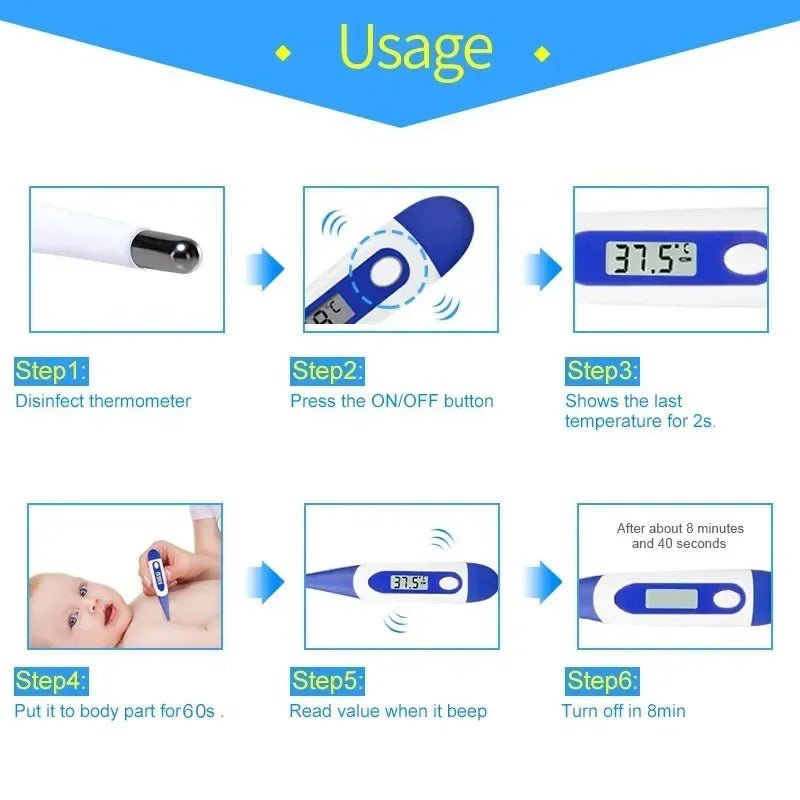Pulse Oximeter Finger Clip And Digital Thermometer For Adults And Children - Mobility Buy