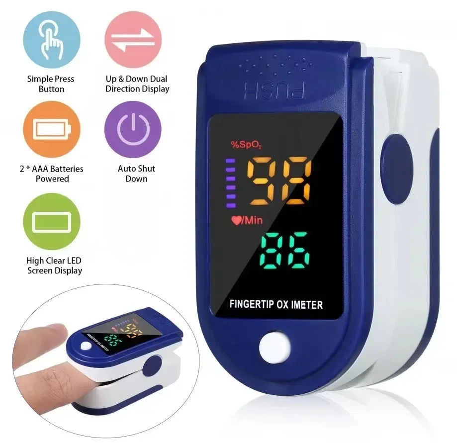 Pulse Oximeter Finger Clip And Digital Thermometer For Adults And Children - Mobility Buy