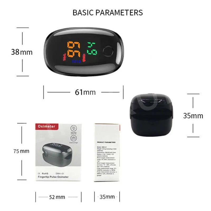 Pulse Oximeter Finger Clip And Digital Thermometer For Adults And Children - Mobility Buy
