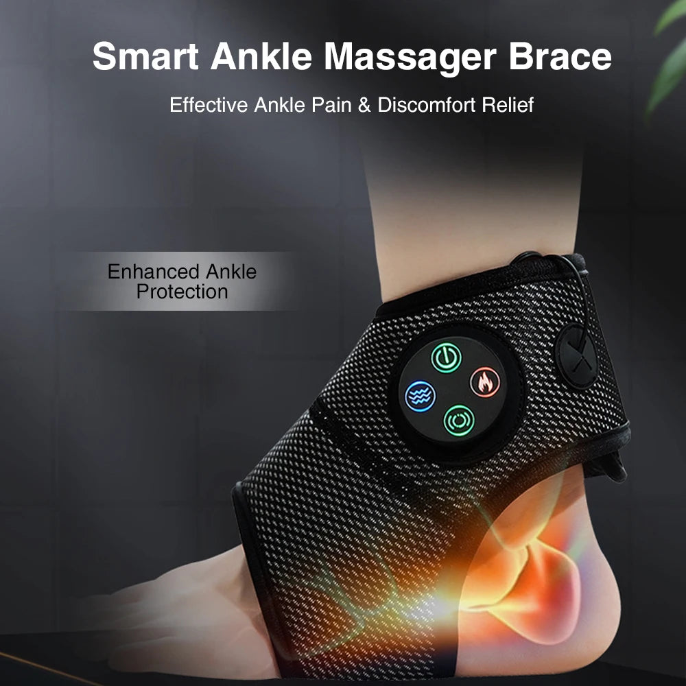Electric Foot Ankle Massager Heating Foot Compress Vibration Relaxation