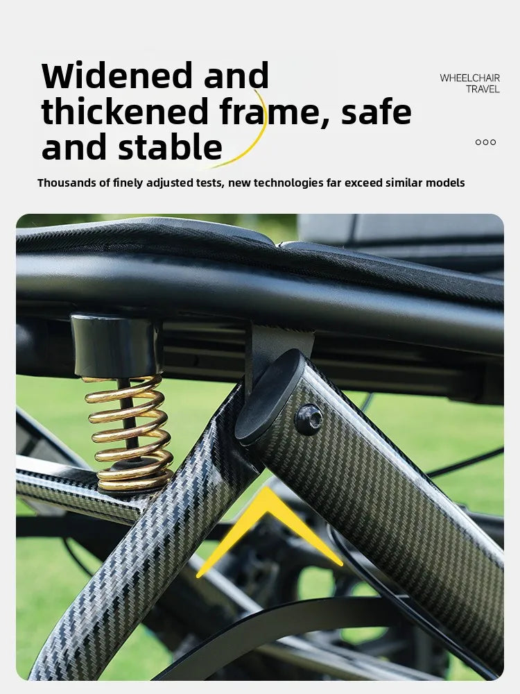 Small foldable and lightweight wheelchair for the elderly, national subsidy for travel, portable trolley for airplanes