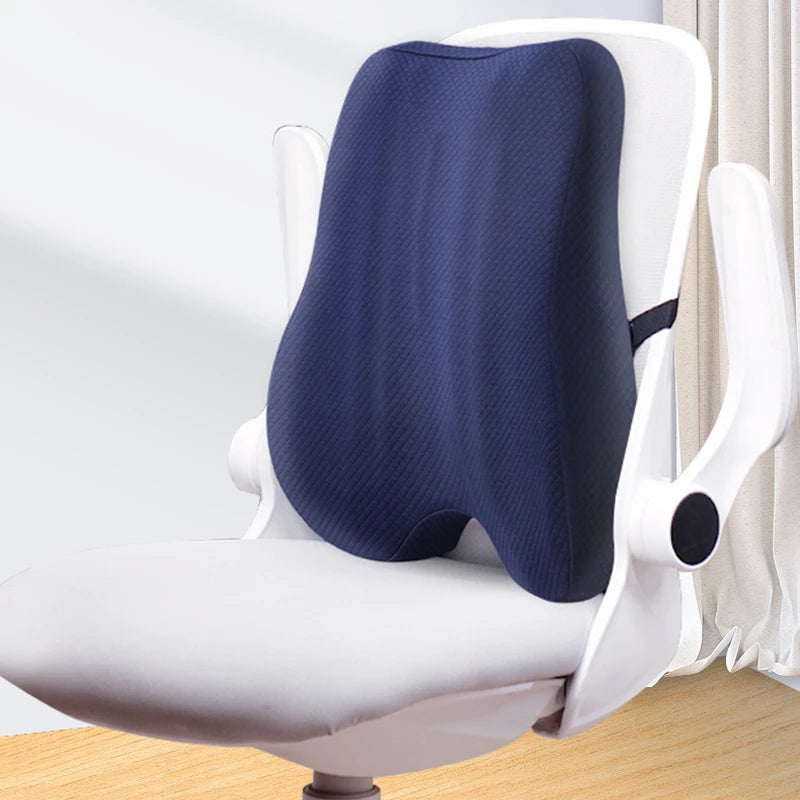 Memory Foam Seat Cushion Waist Back Support Pillow Set