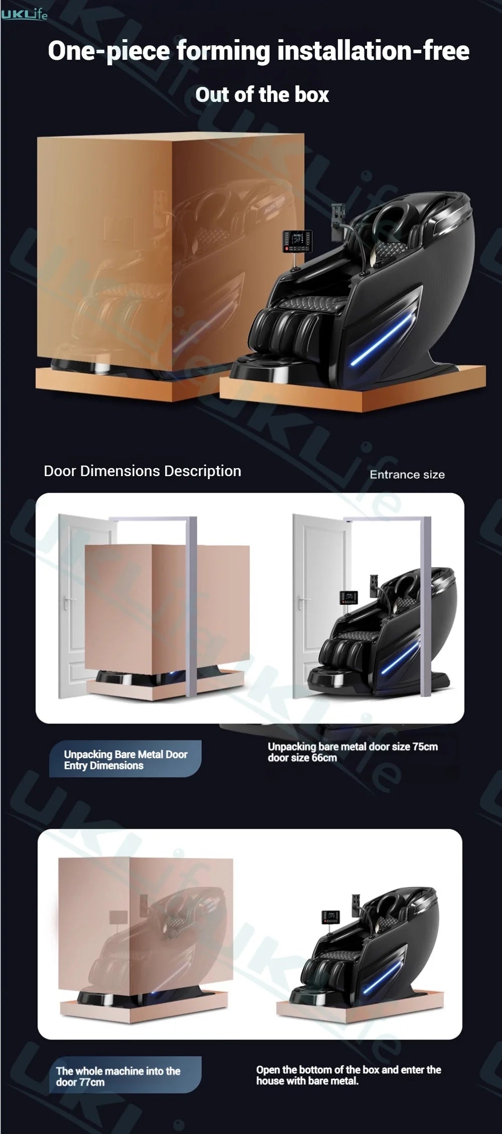 Jade 6-Roller Massage Chair w/ Thai Stretch, Zero Gravity & AI Voice - Shiatsu