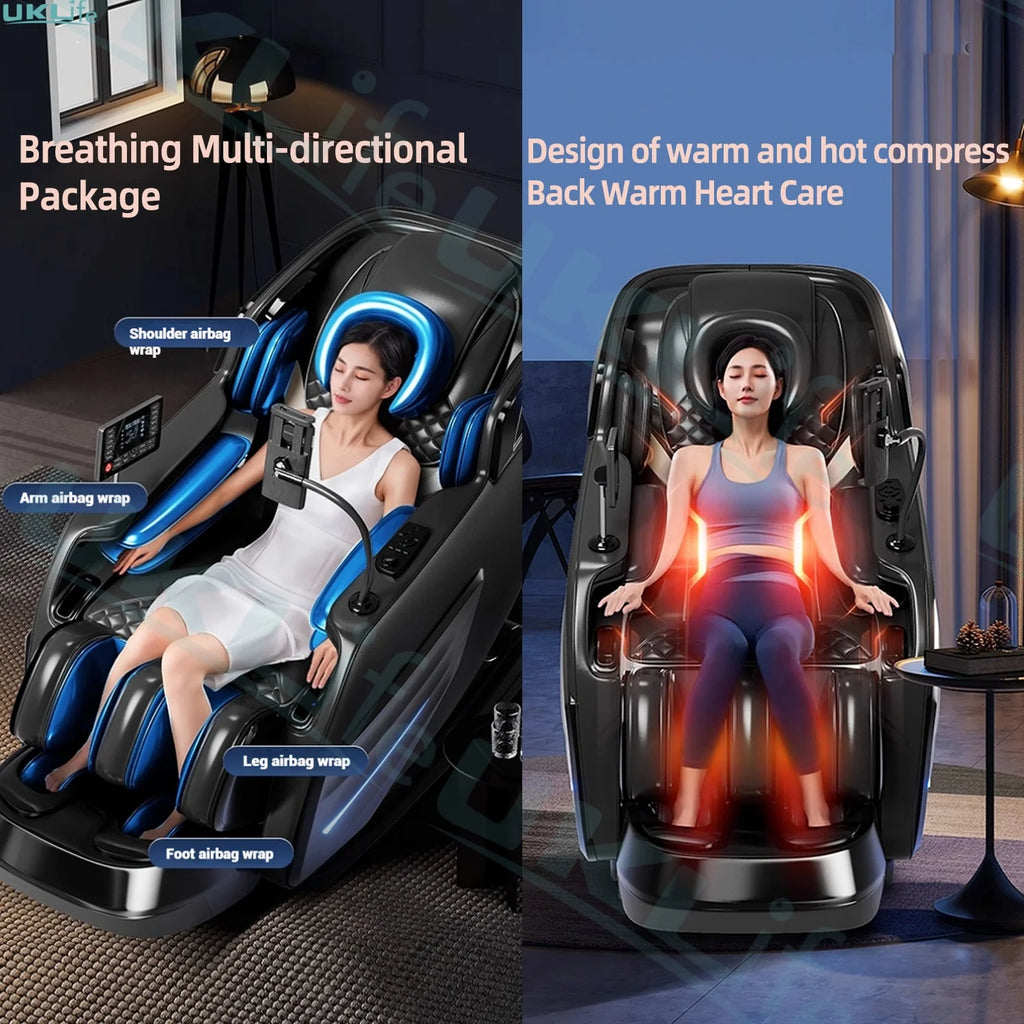 Jade 6-Roller Massage Chair w/ Thai Stretch, Zero Gravity & AI Voice - Shiatsu