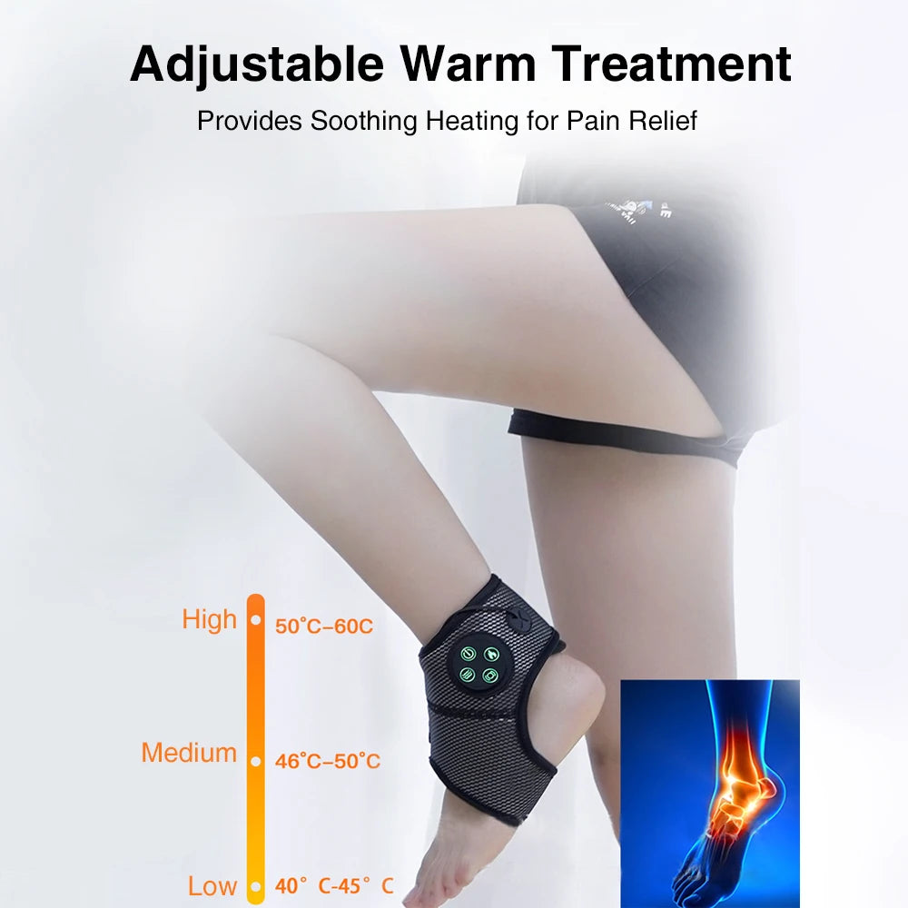 Electric Foot Ankle Massager Heating Foot Compress Vibration Relaxation