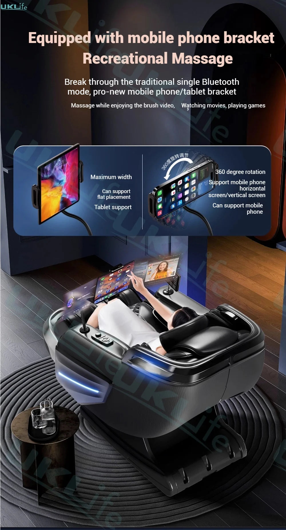 Jade 6-Roller Massage Chair w/ Thai Stretch, Zero Gravity & AI Voice - Shiatsu