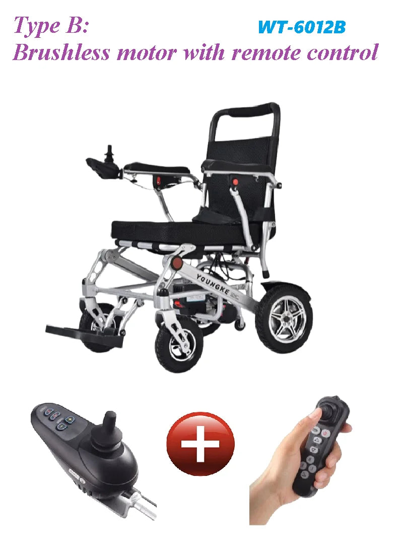 Ultra lightweight lithium battery wheelchair with remote control function