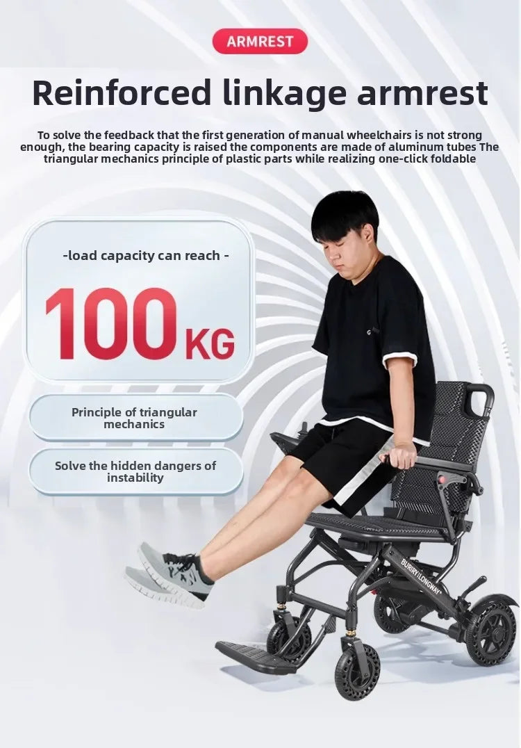 Wheelchair lightweight foldable hand-pushed or electric powerd - Wheelchairs from Power wheelchair