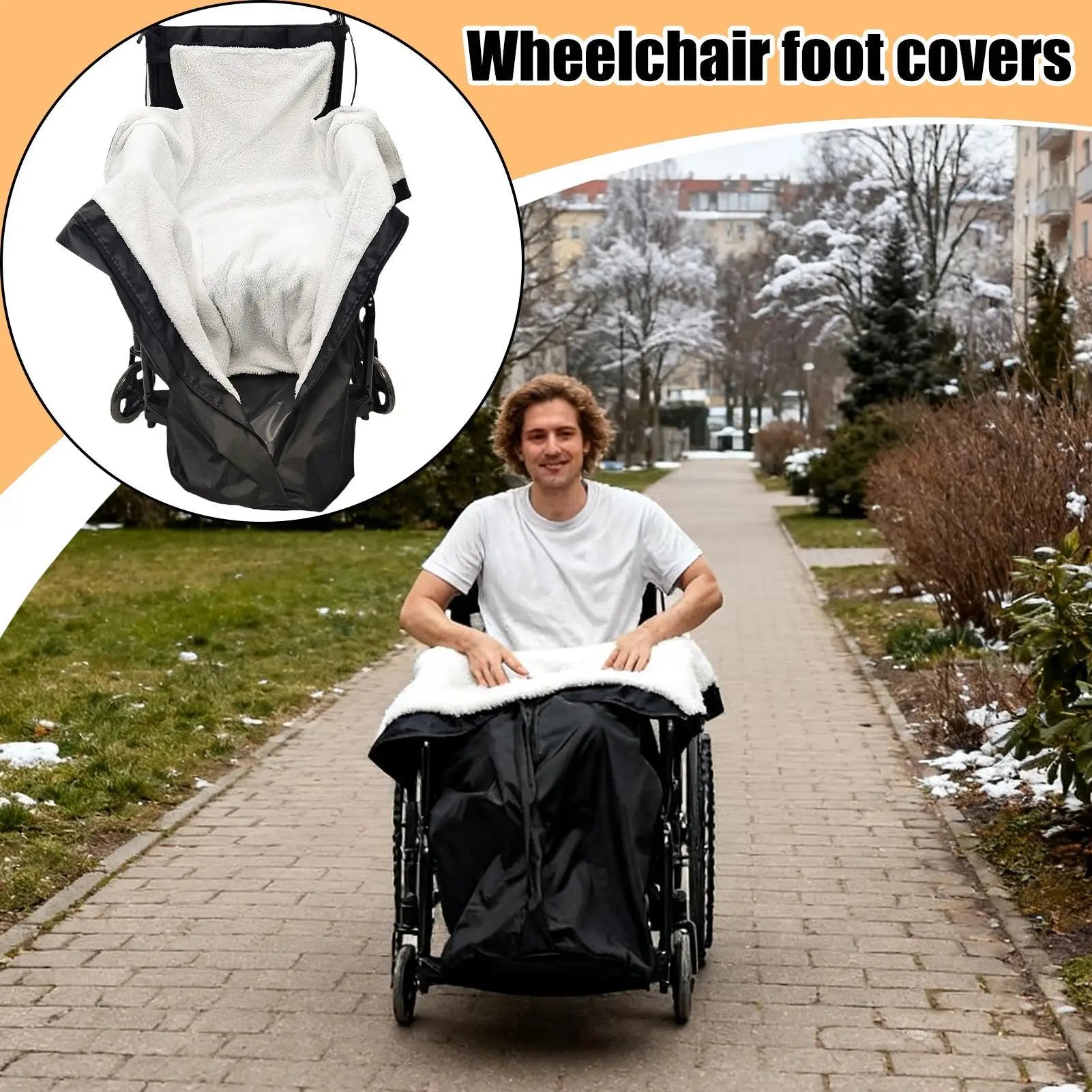 Wheelchair Blanket Waterproof Fleece Lined Lower Body Recliner Cover