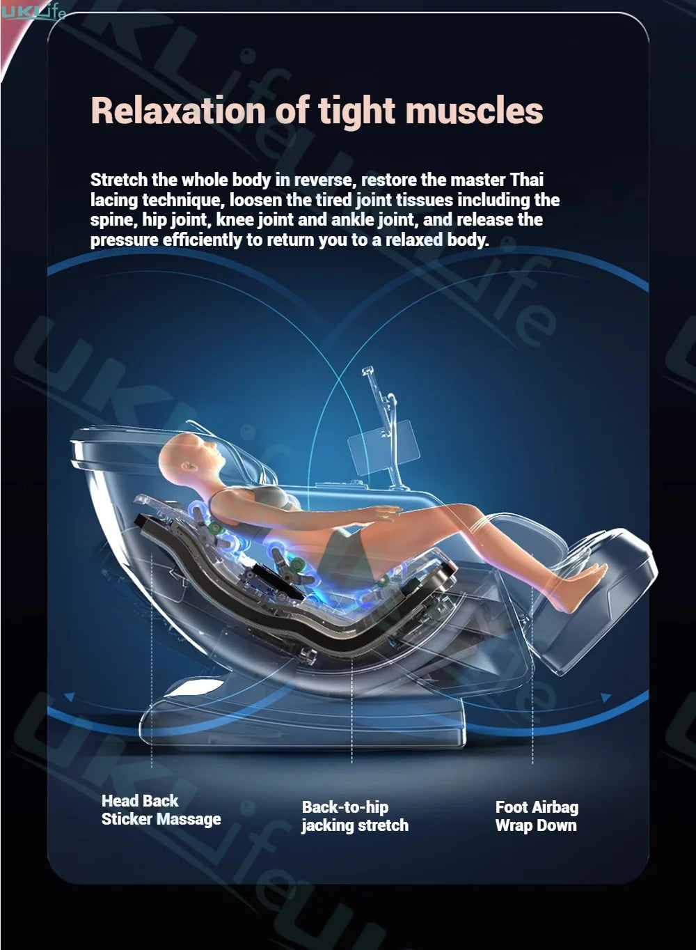 Jade 6-Roller Massage Chair w/ Thai Stretch, Zero Gravity & AI Voice - Shiatsu