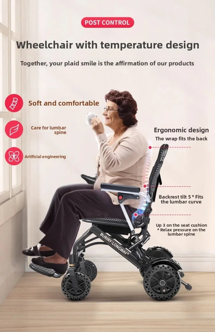 Wheelchair lightweight foldable hand-pushed or electric powerd - Wheelchairs from Power wheelchair
