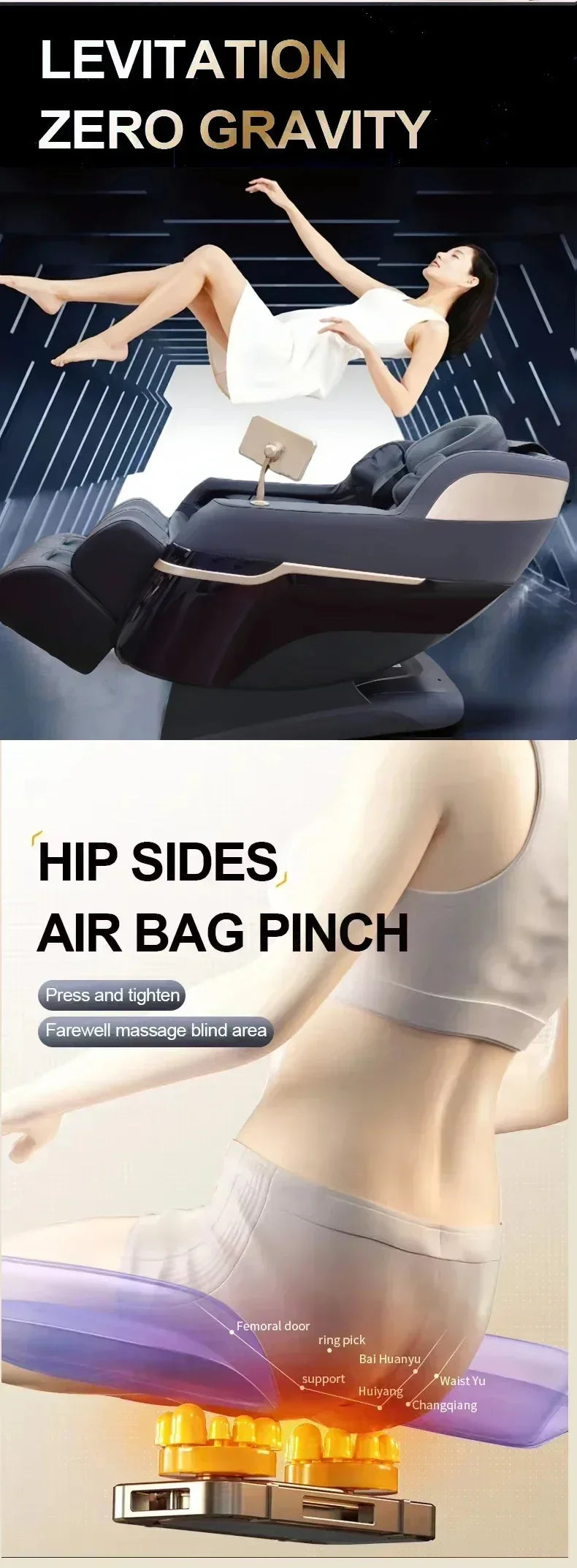 Full Bosy Airbag Massage Chair Zero Gravity Recliner, 3-Year Wareenty