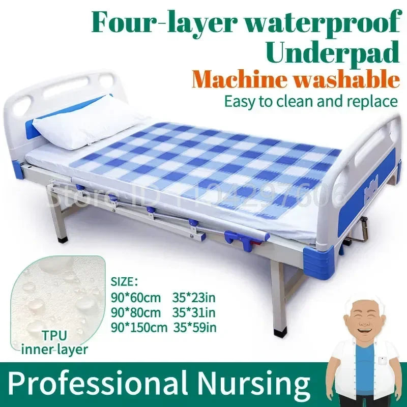 Pure cotton washable urinary incontinence Bed Pad