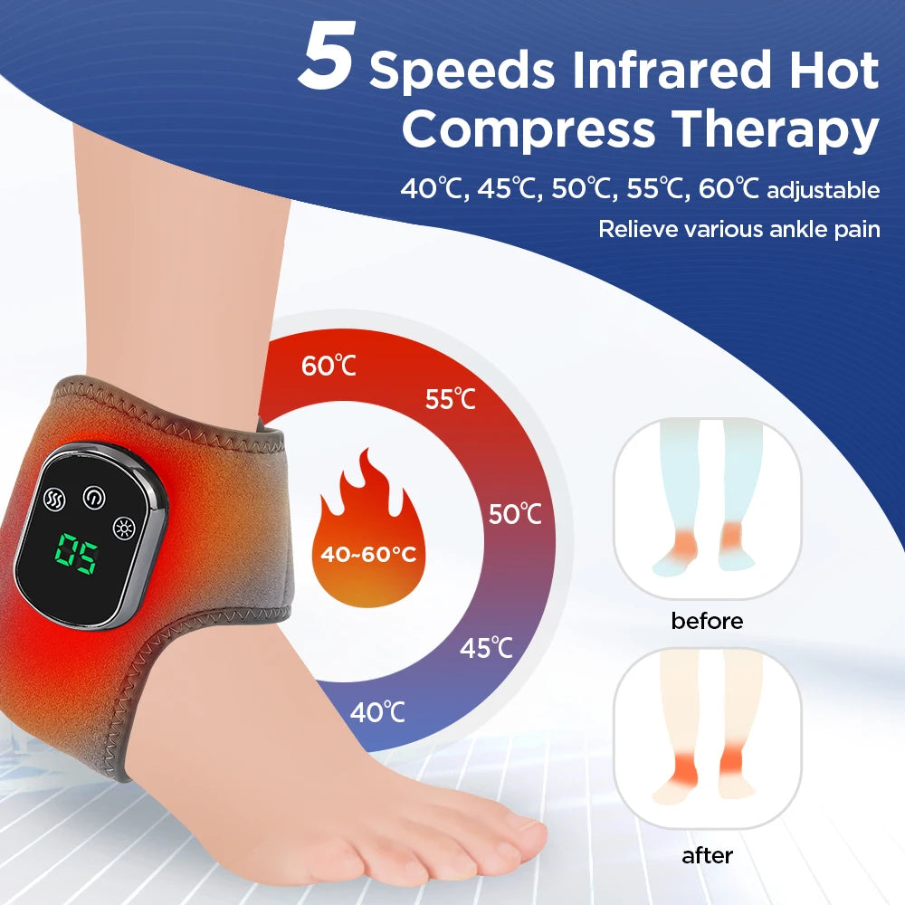 Electric Foot Heat Massager Hot Compresses Vibration Massager