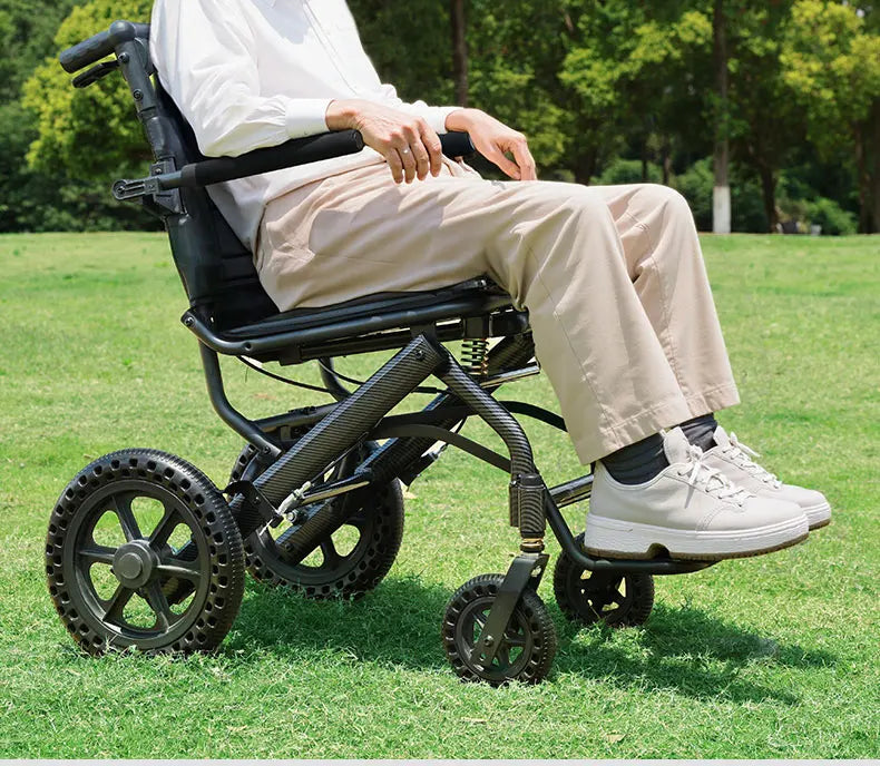 Small foldable and lightweight wheelchair for the elderly, national subsidy for travel, portable trolley for airplanes