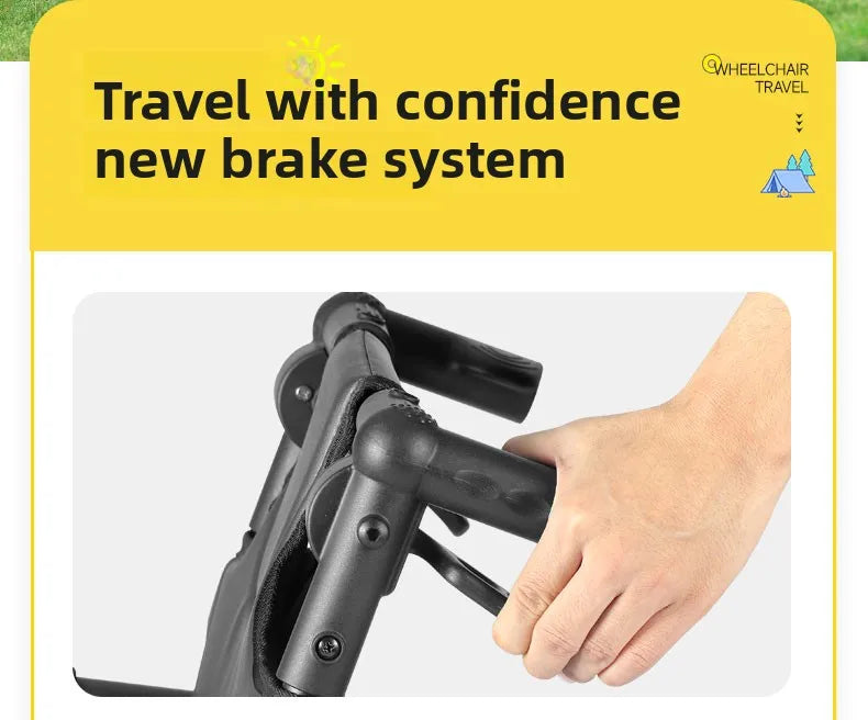 Small foldable and lightweight wheelchair for the elderly, national subsidy for travel, portable trolley for airplanes