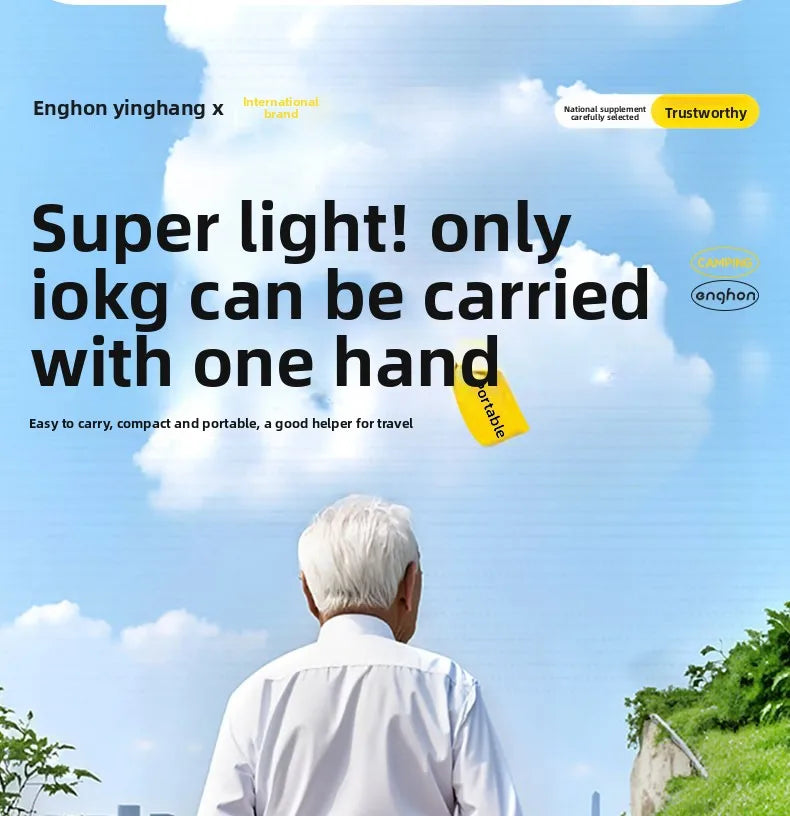 Small foldable and lightweight wheelchair for the elderly, national subsidy for travel, portable trolley for airplanes