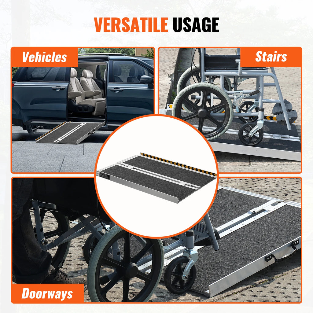 Accessible ramps, stairs, loading and unloading pads, step slope plates, aluminum alloy folding
