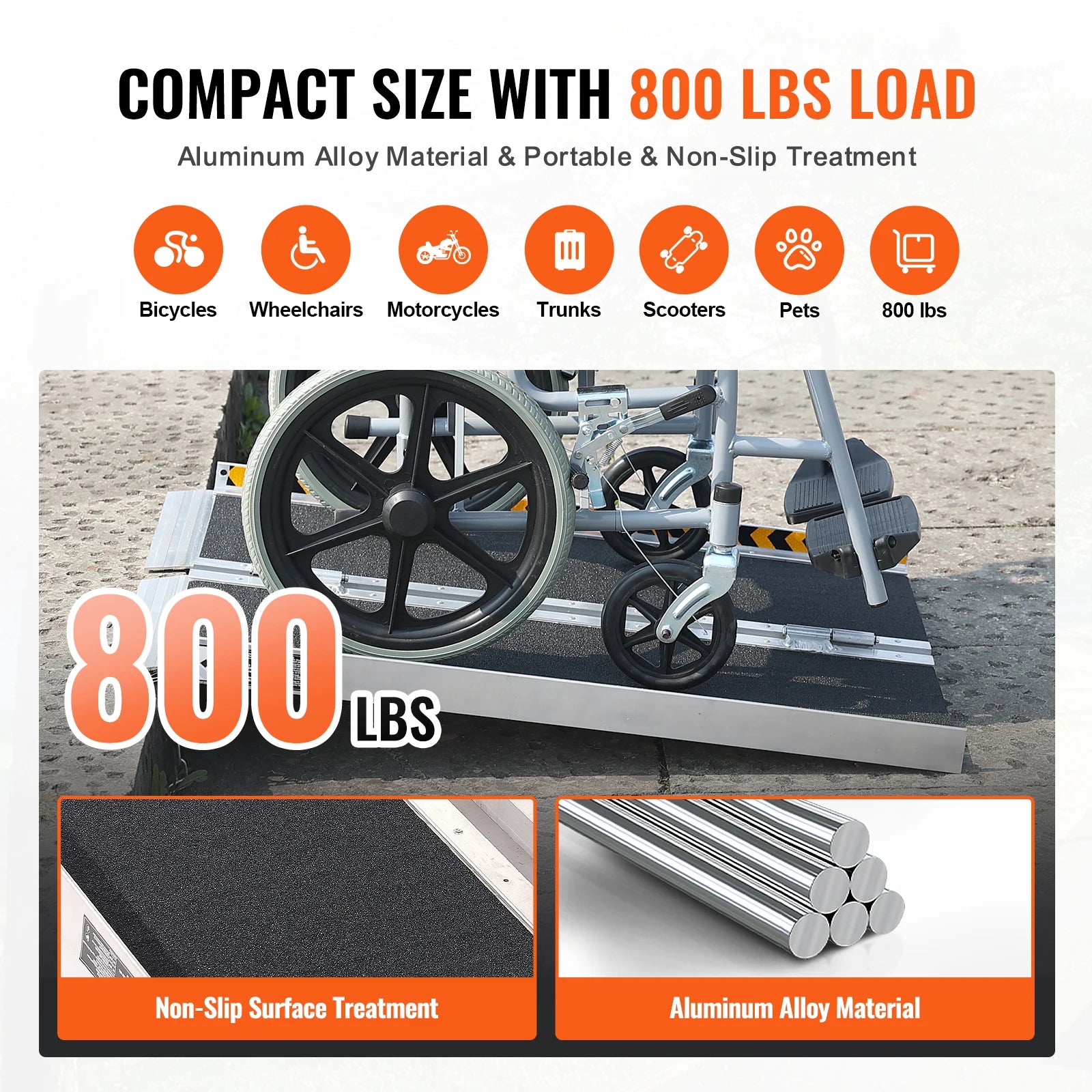 Accessible ramps, stairs, loading and unloading pads, step slope plates, aluminum alloy folding