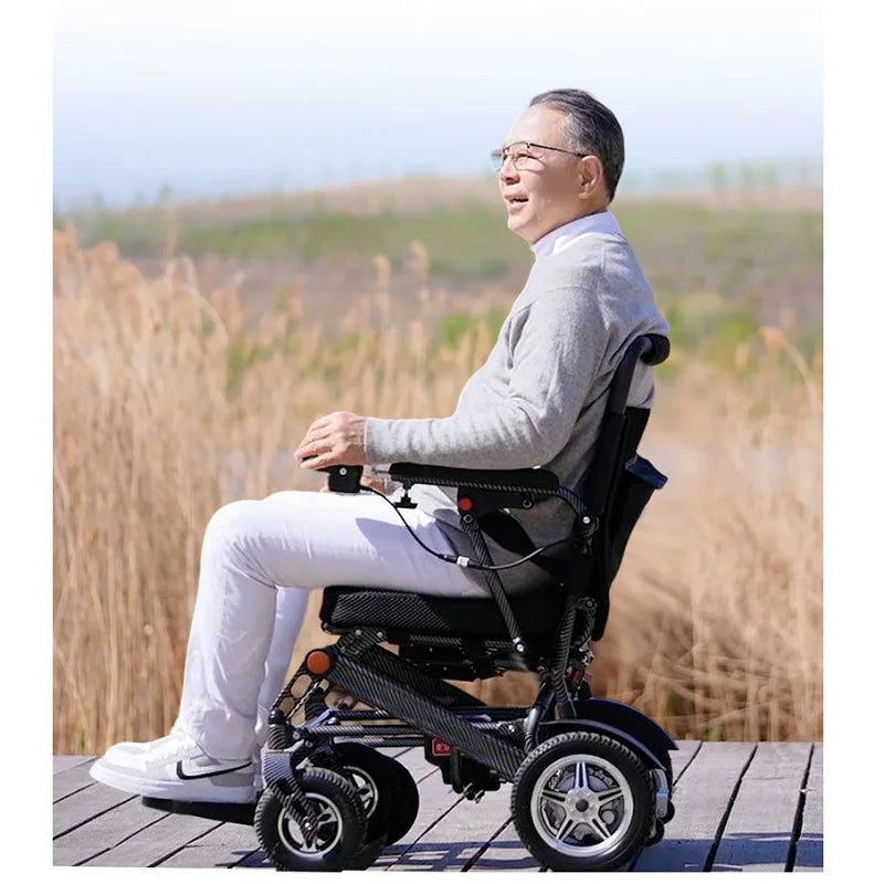 Ultra lightweight lithium battery wheelchair with remote control function