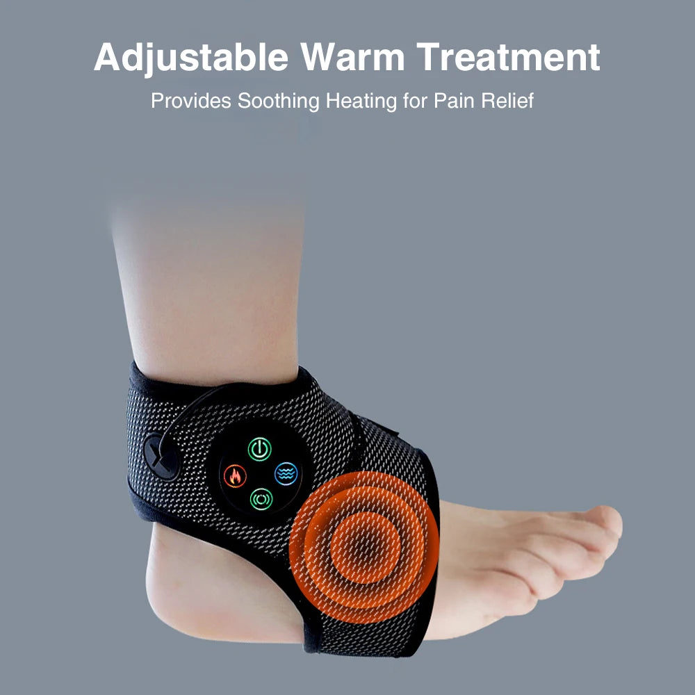 Electric Foot Ankle Massager Heating Foot Compress Vibration Relaxation
