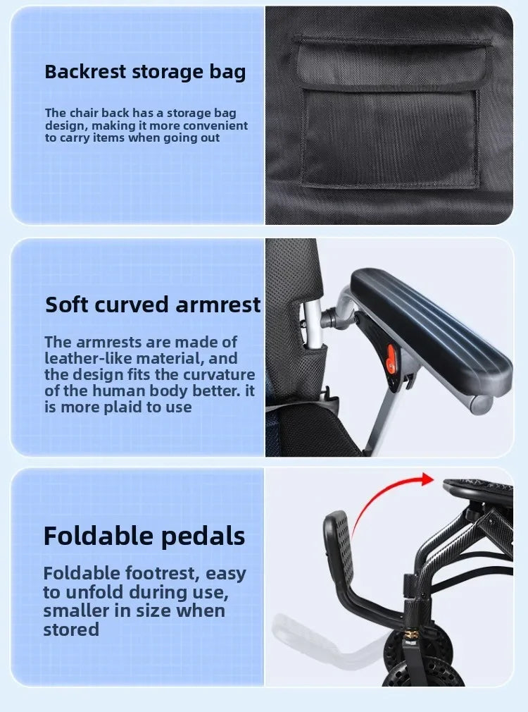 Small wheelchair, lightweight, foldable