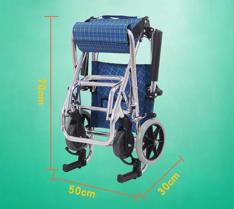 Lightweight Folding Emergancy/travel evacWheelchair Aluminum Alloy Frame