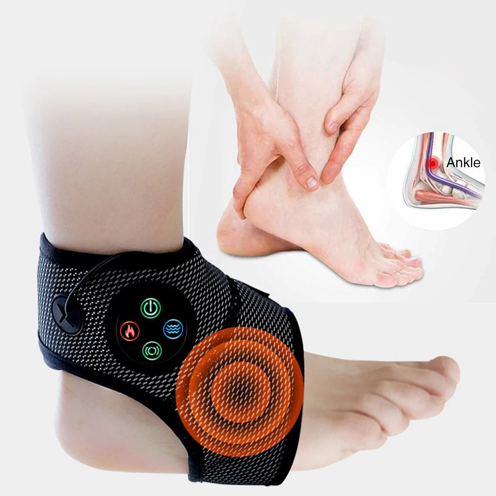 Electric Foot Ankle Massager Heating Foot Compress Vibration Relaxation
