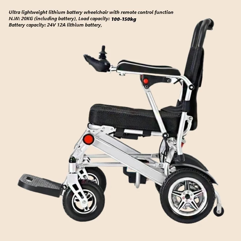 Ultra lightweight lithium battery wheelchair with remote control function