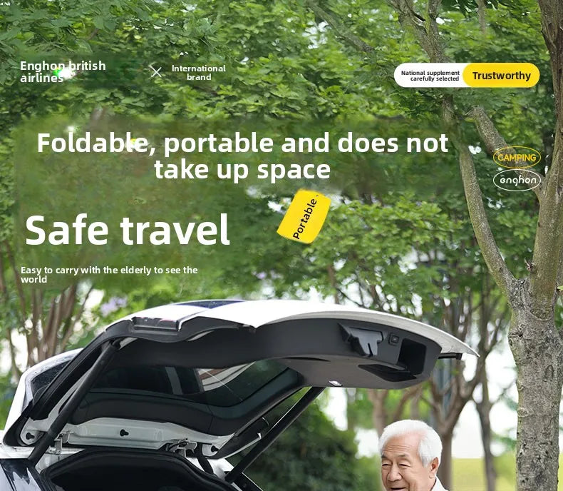 Small foldable and lightweight wheelchair for the elderly, national subsidy for travel, portable trolley for airplanes