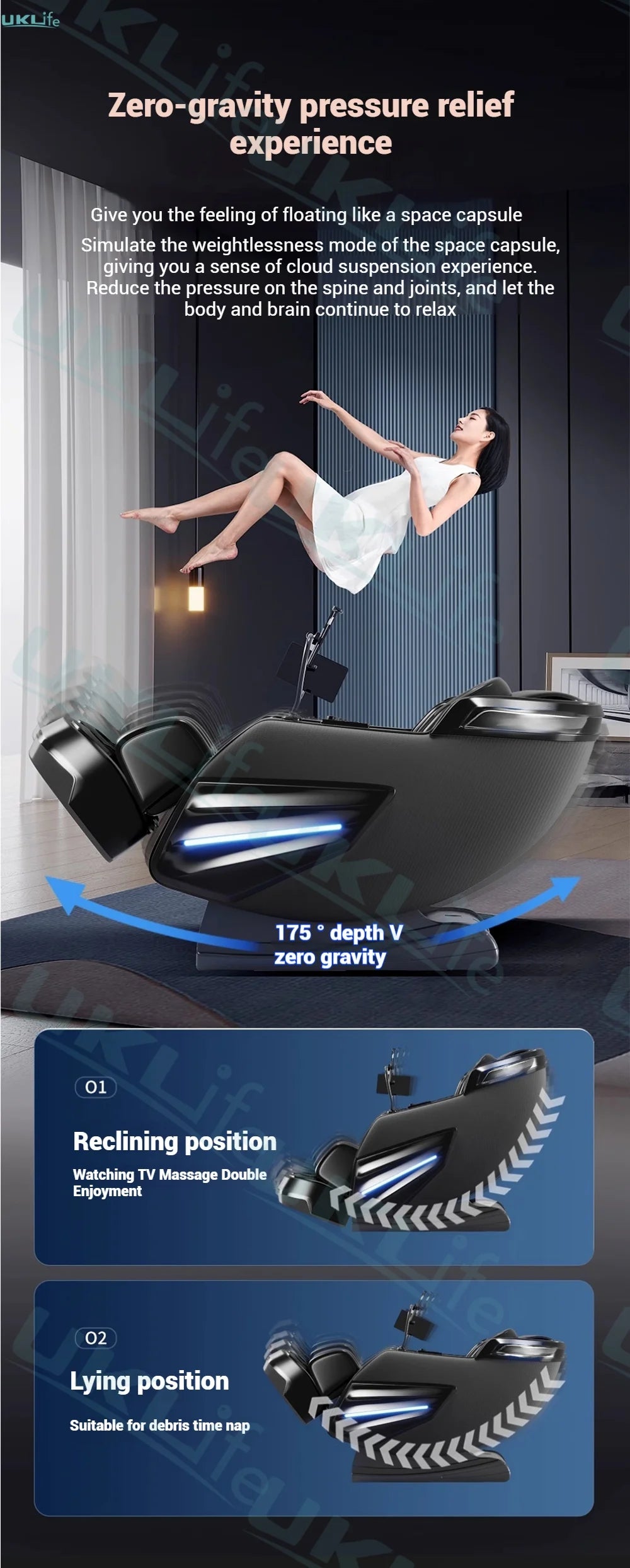 Jade 6-Roller Massage Chair w/ Thai Stretch, Zero Gravity & AI Voice - Shiatsu