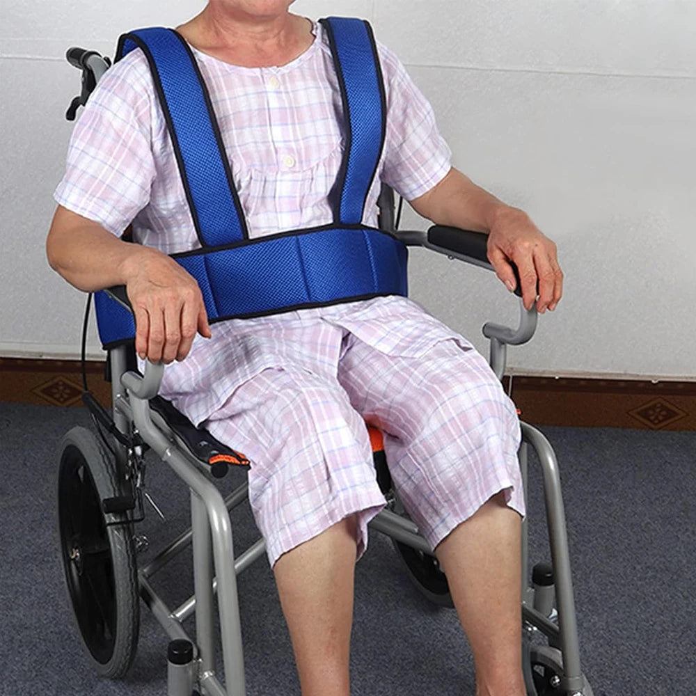 Safe Adjustable Wheelchair Seat Belt With Shoulder Straps For Caregivers - Mobility Buy