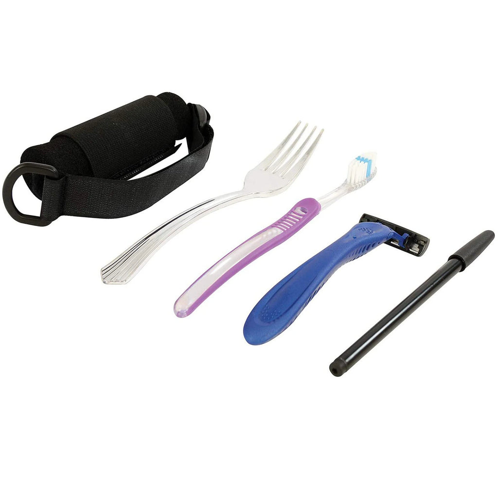 Eating Assistance Strap Adjustable Utensil Holder, Grip Aid