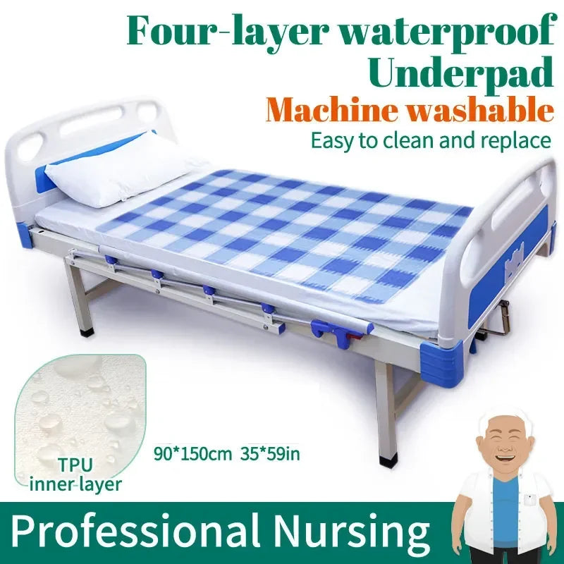 Pure cotton washable urinary incontinence Bed Pad