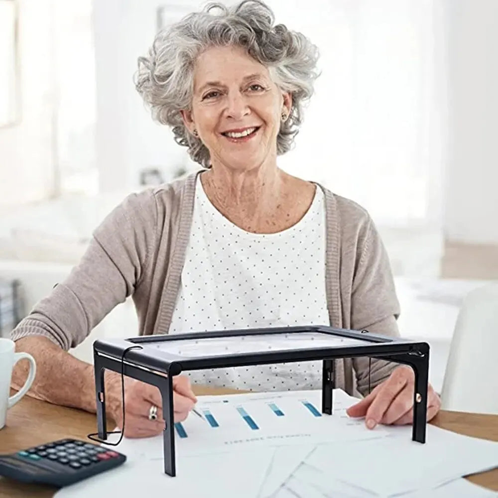 5X Modes LED Hands Free Magnifier with Detachable Stand - Battery-Powered