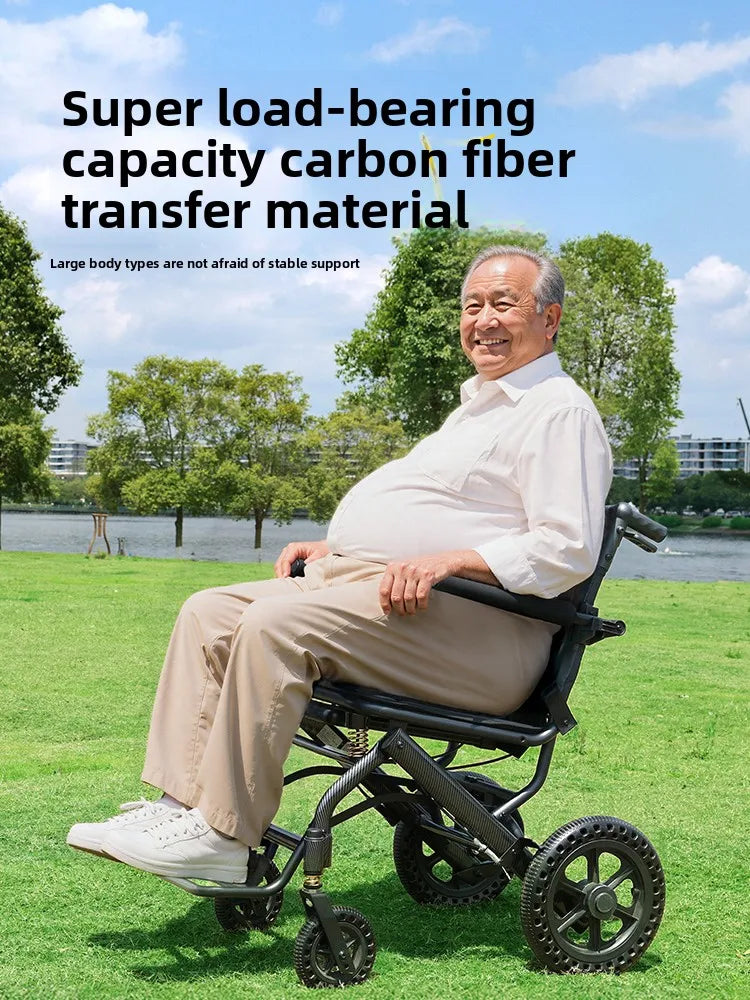 Small foldable and lightweight wheelchair for the elderly, national subsidy for travel, portable trolley for airplanes