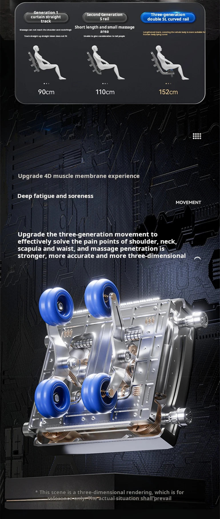 Massage Chair Full Body 3D AI Voice control Full Body Recliner - 3YW