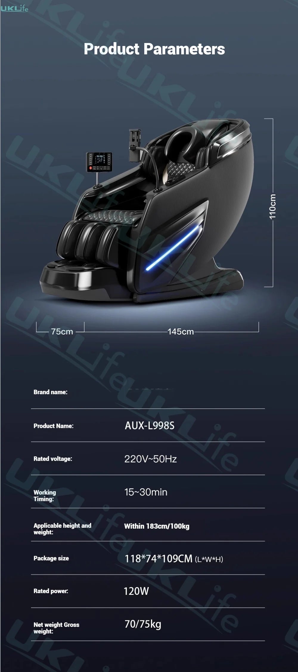 Jade 6-Roller Massage Chair w/ Thai Stretch, Zero Gravity & AI Voice - Shiatsu