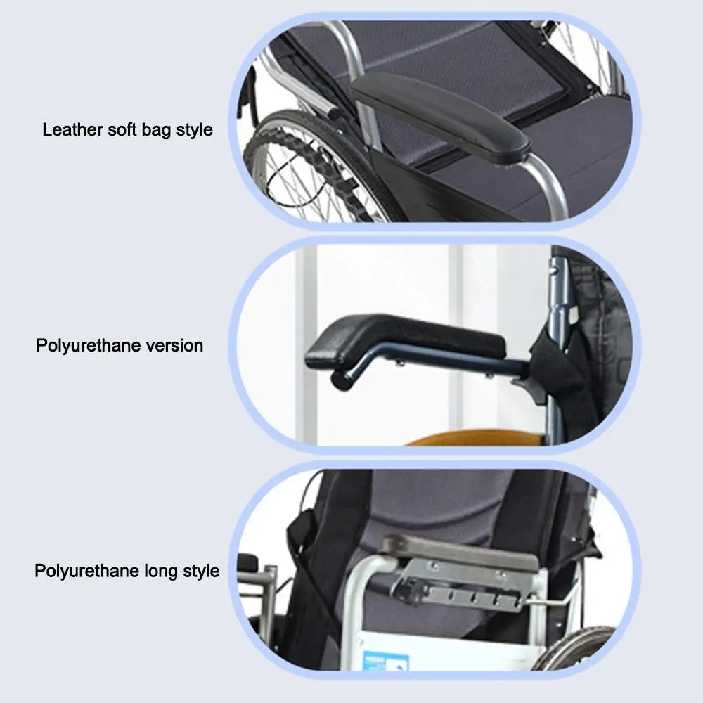 Leather Sponge Wheelchair Armrest Replacement with Screw Wheelchair Armrest Pad Chair Pad Cushion Wheelchair Accessories