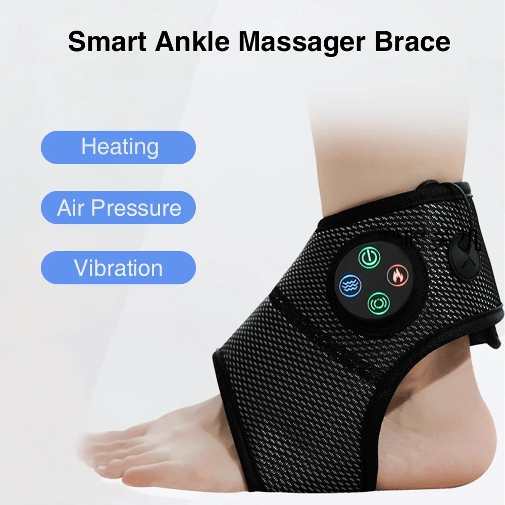 Electric Foot Ankle Massager Heating Foot Compress Vibration Relaxation