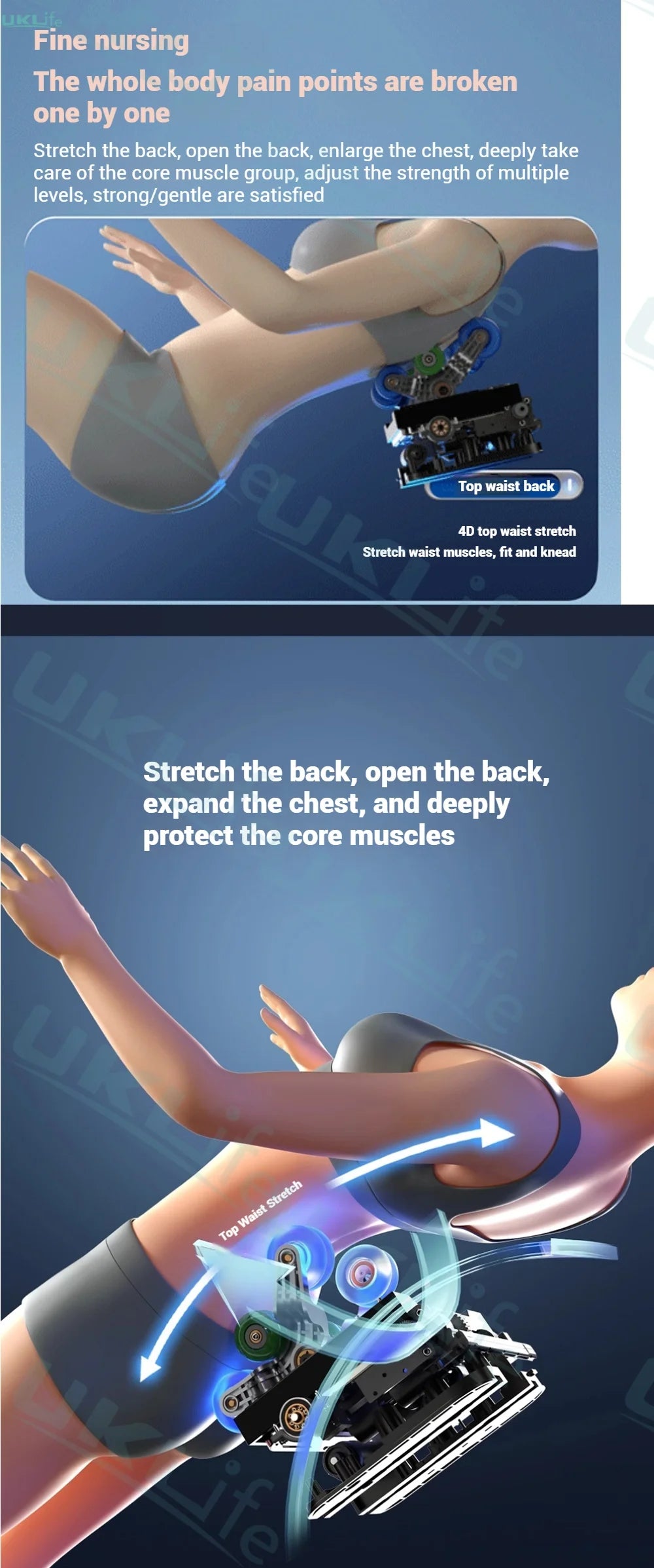 Jade 6-Roller Massage Chair w/ Thai Stretch, Zero Gravity & AI Voice - Shiatsu