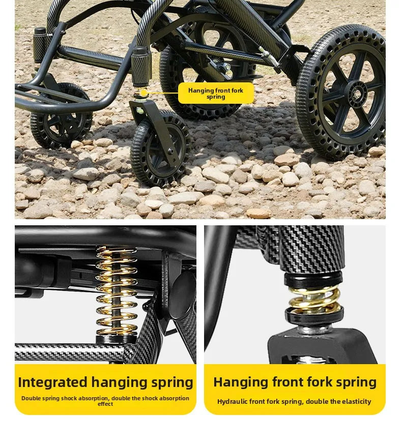 Small foldable and lightweight wheelchair for the elderly, national subsidy for travel, portable trolley for airplanes