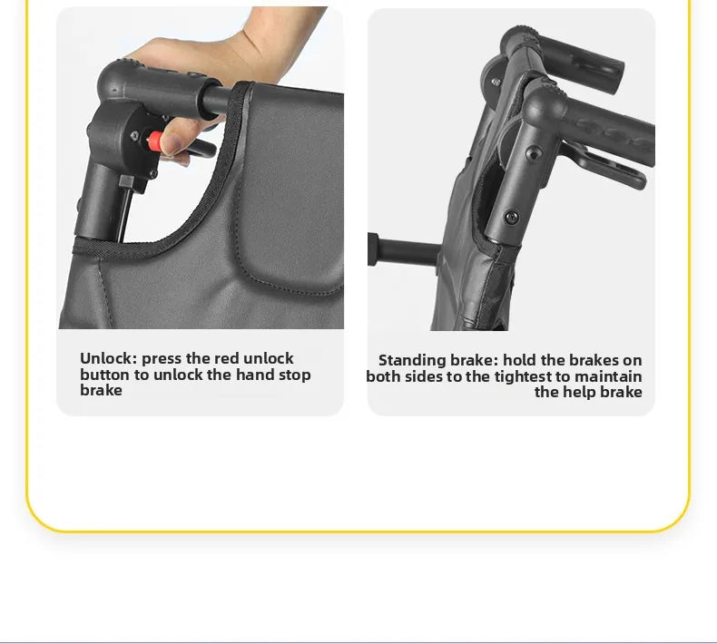 Small foldable and lightweight wheelchair for the elderly, national subsidy for travel, portable trolley for airplanes