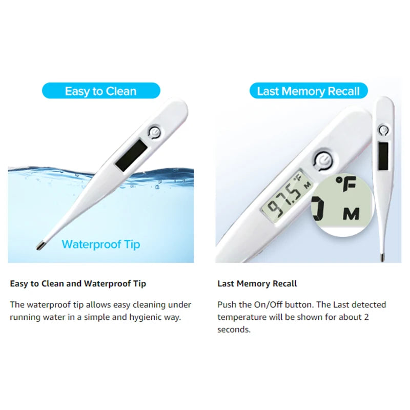 Pulse Oximeter Finger Clip And Digital Thermometer For Adults And Children - from