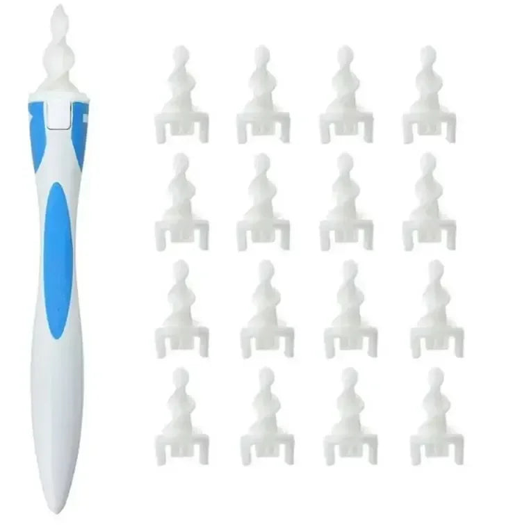 Ear Wax Remover Tool Ear Cleaner With Soft Silicone 16 Replacement Tips