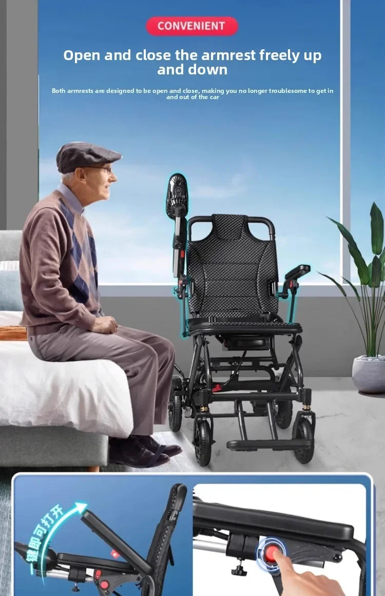 Wheelchair lightweight foldable hand-pushed or electric powerd - Wheelchairs from Power wheelchair
