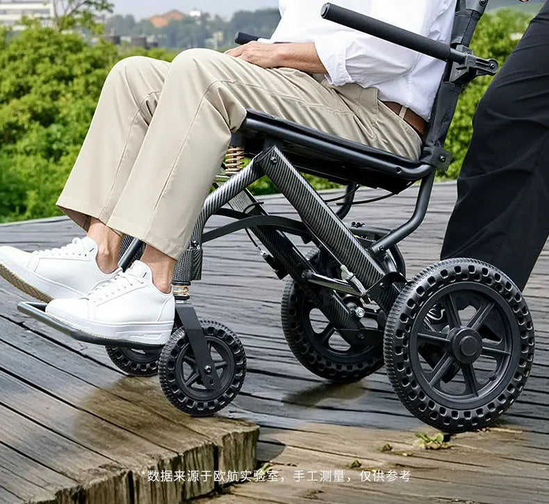 Small foldable and lightweight wheelchair for the elderly, national subsidy for travel, portable trolley for airplanes